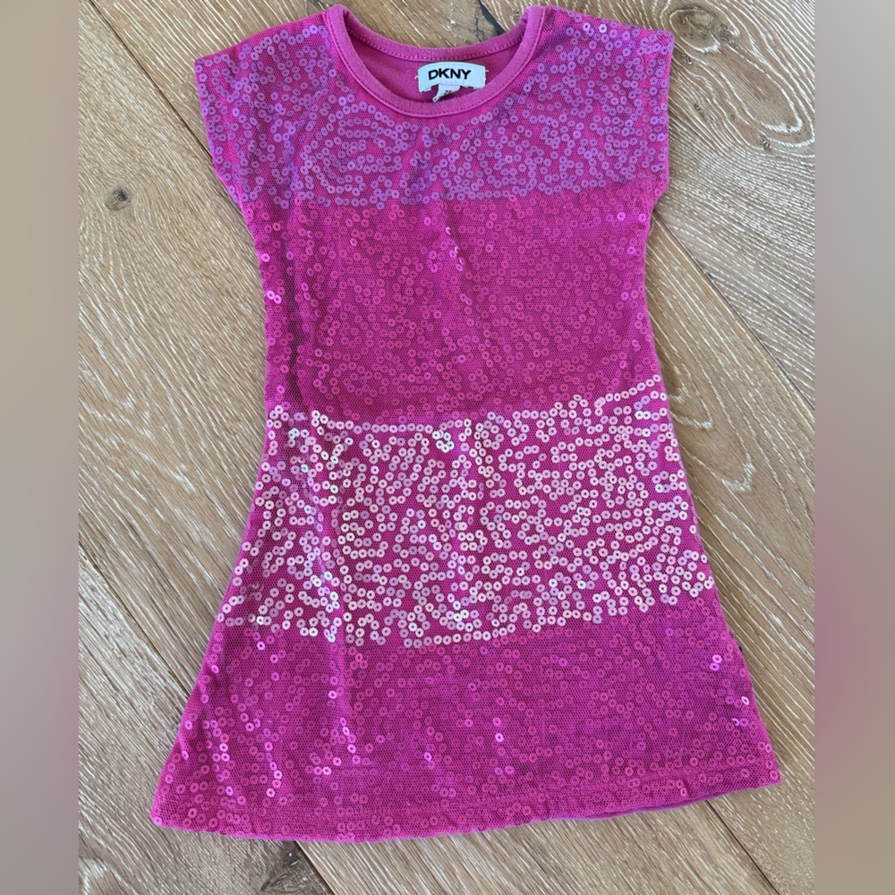 DKNY Pink Sequin Kids Dress